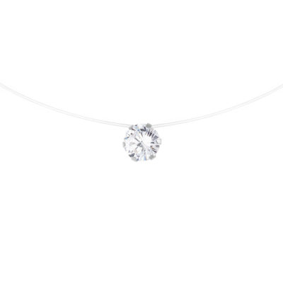 Collier Solitaire Oxyde de Zirconium