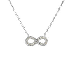 Collier “INFINI” entièrement serti de Oxydes de Zirconium