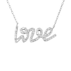 Collier “LOVE” entièrement serti de Oxydes de Zirconium