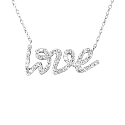 Collier “LOVE” entièrement serti de Oxydes de Zirconium