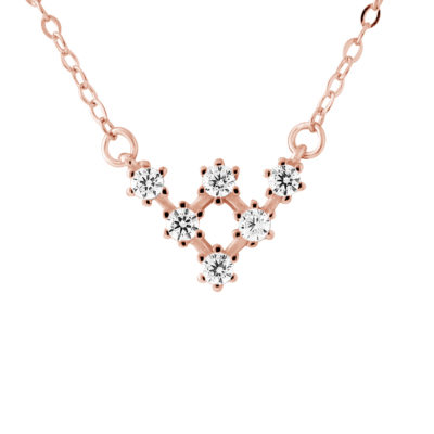 Collier motif “TRIANGLE” avec 6 Oxydes de Zirconium