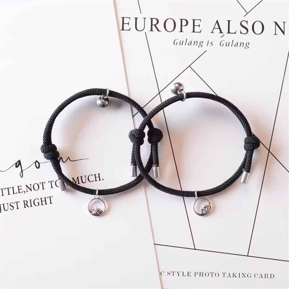 Couplon – Bracelet de Couple 2023 avec corde à lacet réglable