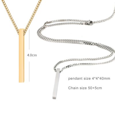 Collier et Bracelet personnalisé en acier inoxydable