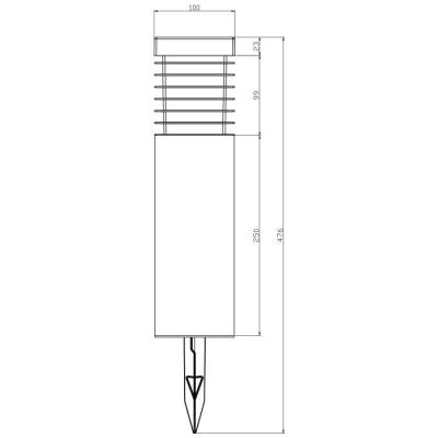 GALIX Borne solaire en inox – Gris