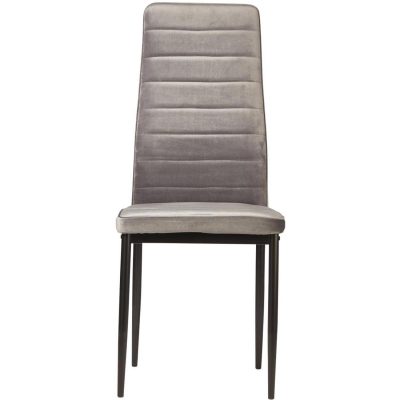 Chaise 58206GR – VILMAUR Gris – Lot de 4