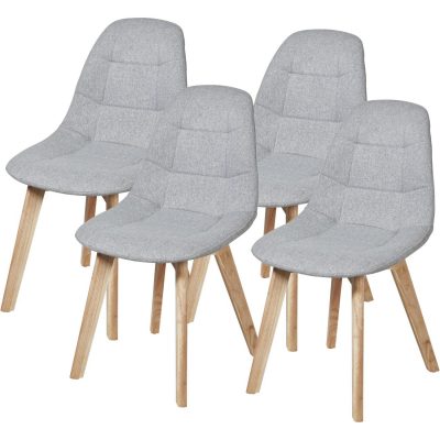 Chaise 16155GR – SABA Gris – Lot de 4