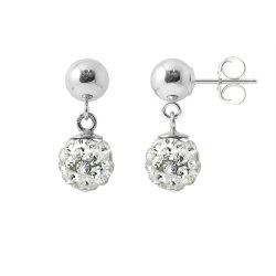 Boucles d’Oreilles “Pure WHITE” Pendentif