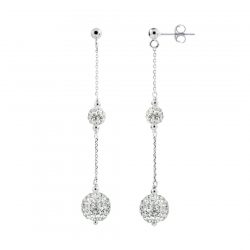 Boucles d’Oreilles “Pure WHITE”  Chaines Pendentif