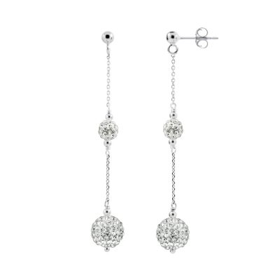 Boucles d’Oreilles “Pure WHITE”  Chaines Pendentif