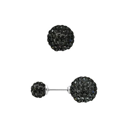 Boucles d’Oreilles “BLACK NIGHT”  RECTO VERSO