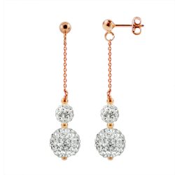 Boucles d’Oreilles”RoseY GOLD”  Chaines Pendentif