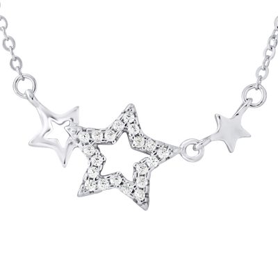 Collier motif “ÉTOILE” serti d’oxydes de zirconium