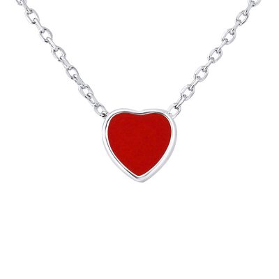 Collier motif “CUR” Rouge