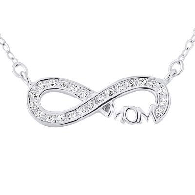 Collier motif “INFINI MUM” avec Oxydes de Zirconium