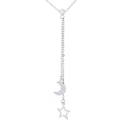 Collier “CRAVATE” motif Étoile et Lune