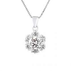 Collier motif “FLEUR” en argent 925/1000