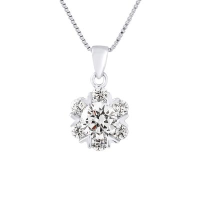 Collier motif “FLEUR” en argent 925/1000