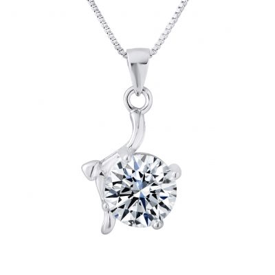 Collier “FANTAISIE” en argent 925/1000 et Oxyde de Zirconium