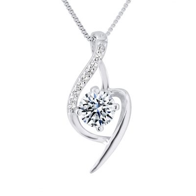 Collier “FANTAISIE” en argent 925/1000 et Oxyde de Zirconium