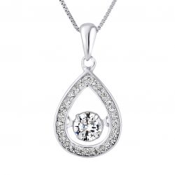 Collier motif “GOUTTE” en argent 925/1000 et Oxydes de Zirconium