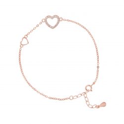 Bracelet motif “COEUR” avec un Oxyde de Zirconium